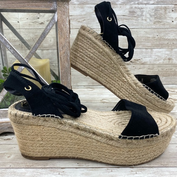 Guess Shoes Y2k Guess Rosina Espadrille Lace Up Suede Platform